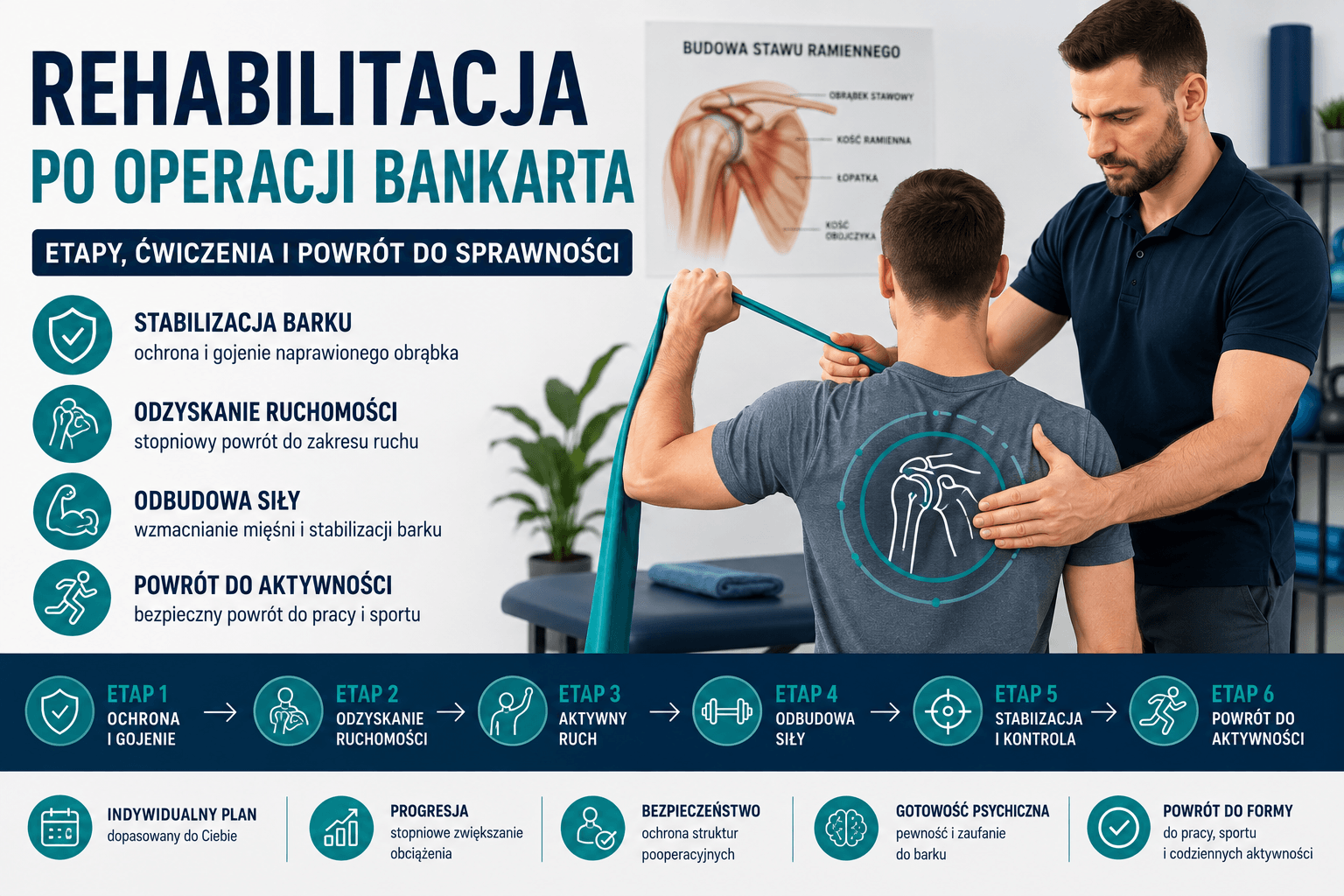 You are currently viewing Rehabilitacja po operacji Bankarta – krok po kroku | Rehabilitacja Zabrze