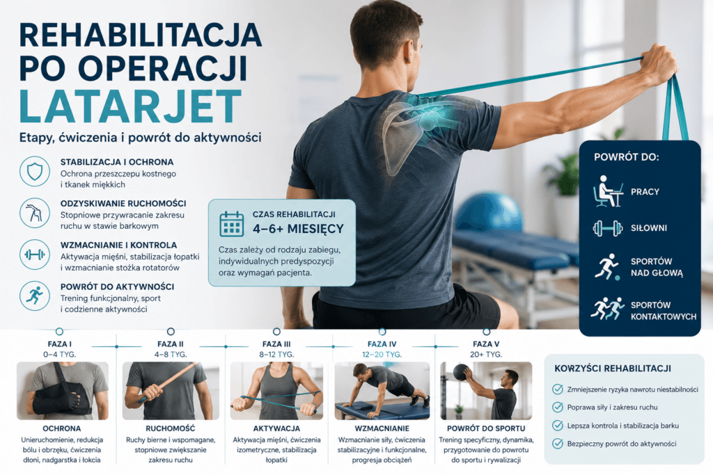 Rehabilitacja po operacji Latarjet – ćwiczenia i stabilizacja barku