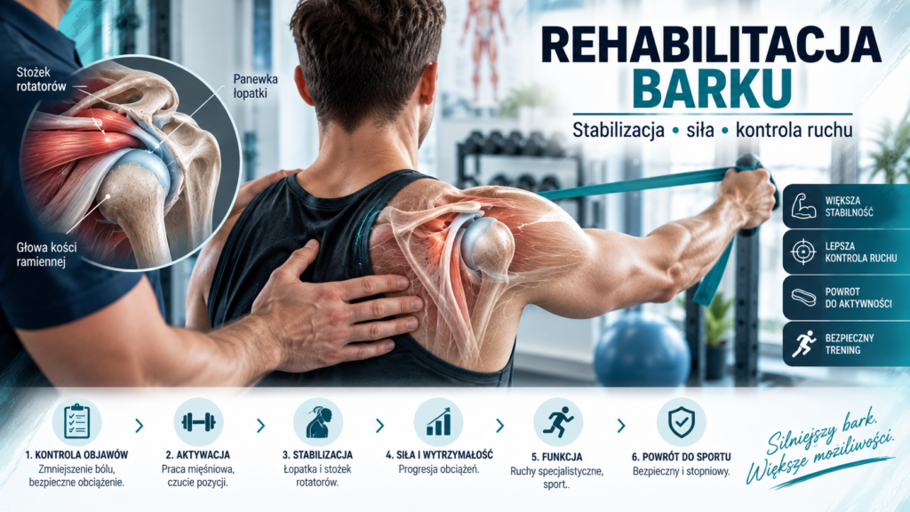 Rehabilitacja niestabilności tylnej barku – ćwiczenia stabilizacyjne i kontrola ruchu