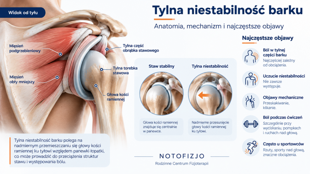 Tylna niestabilność barku – anatomia i przesunięcie głowy kości ramiennej