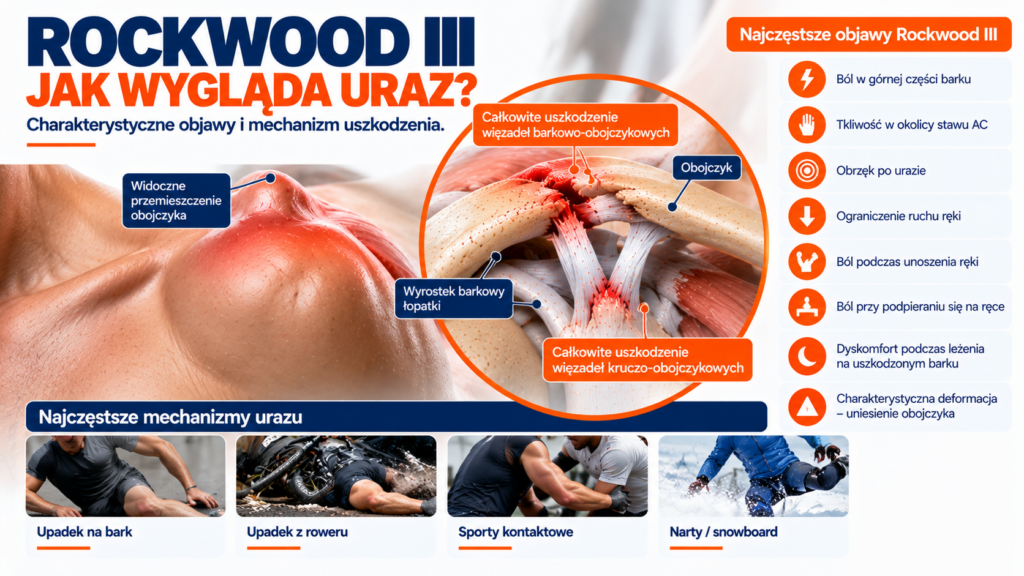 Rockwood III – uraz stawu barkowo-obojczykowego, klasyfikacja i uszkodzenie więzadeł