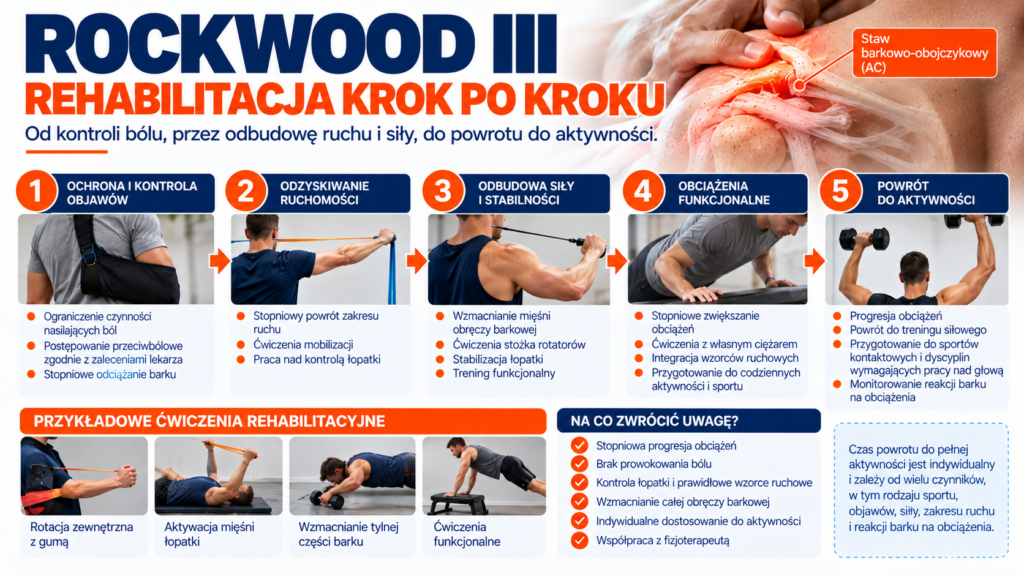 Rehabilitacja po urazie Rockwood III – odzyskiwanie ruchomości, siły i powrót do aktywności