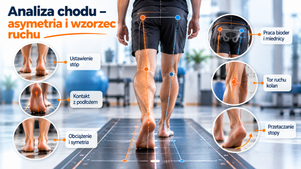 Asymetria chodu i różnice w pracy prawej oraz lewej kończyny dolnej