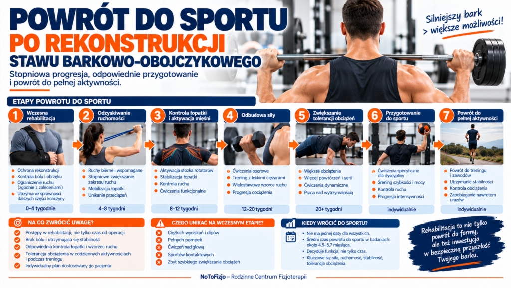 Powrót do treningu i sportu po rekonstrukcji stawu barkowo-obojczykowego – progresja obciążenia i przygotowanie funkcjonalne