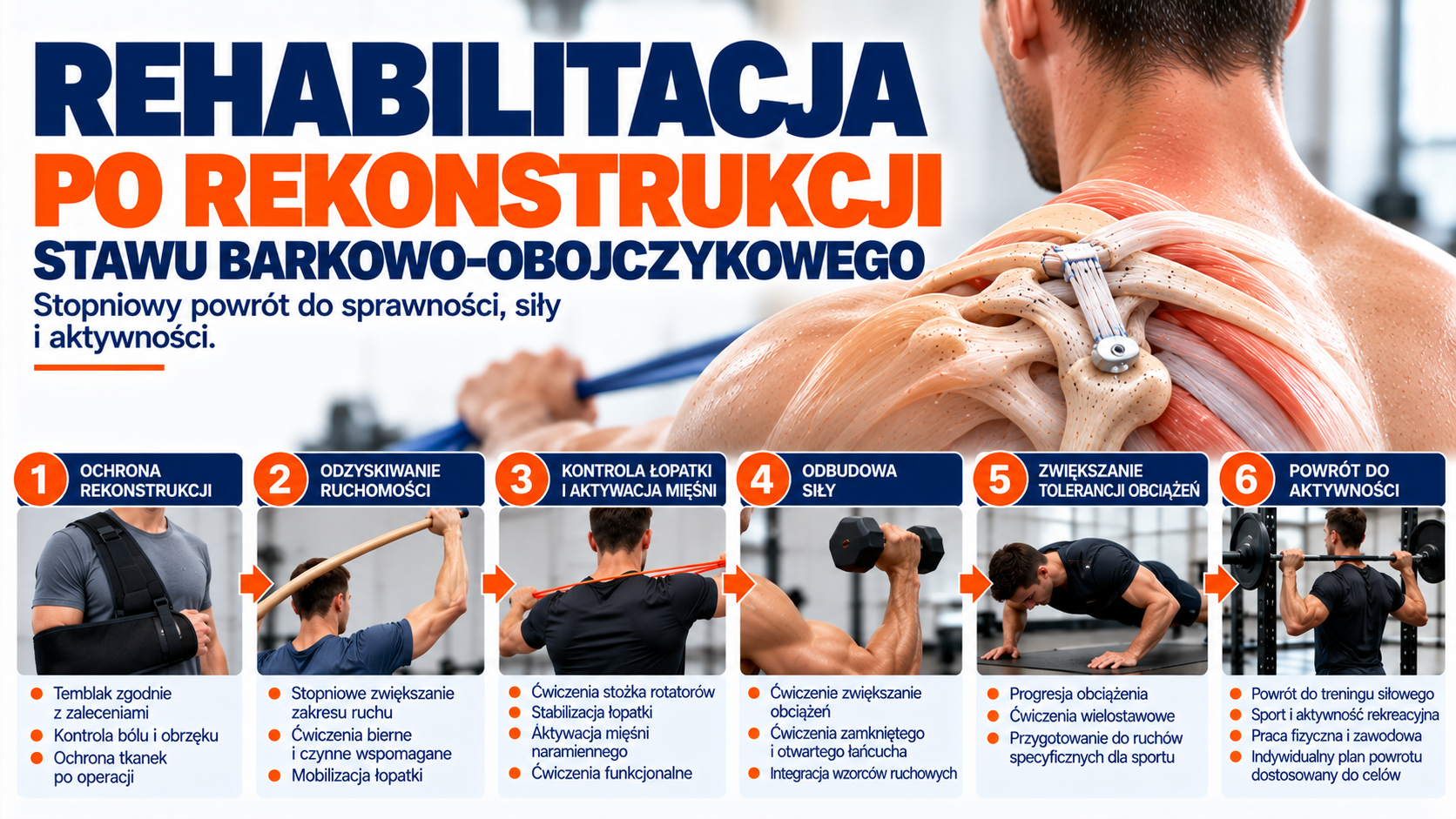You are currently viewing Rehabilitacja po rekonstrukcji stawu barkowo-obojczykowego | Rehabilitacja Zabrze